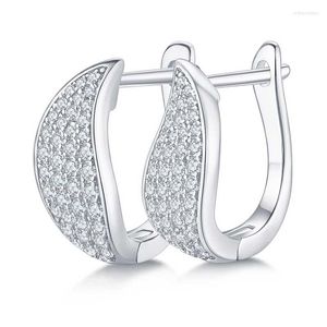 Backs Earrings 0.5ct 4 Rows Moissanite Diamond Clip For Women Silver 925 Jewelry D Color Huggie 18k Gold Plated