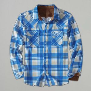 Camisetas masculinas soltas masculinas camisa xadrez para manga comprida casual ajuste regular botão para baixo masculino anos 60 roupas retrô ajustadas