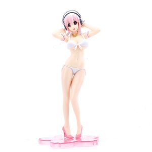 Aksiyon oyuncak figürleri 19cm anime super sonico tavşan kız senpai seksi figür oyuncak bikini yüksek topuklu ayakkabılar seksi anime model aksiyon figür oyuncaklar 230616
