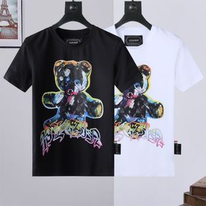 Plein Urso Camiseta Mens Designer Camisetas Marca Roupas Strass Pp Crânios Homens T-shirt Em Torno Do Pescoço Ss Crânio Hip Hop Camiseta Top Tees 16470