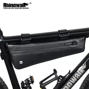 Сумки для пакетов RhinoWalk Bicycle Triangle Bag Back рама рамы передней трубки водонепроницаемые велосипедные пакеты батарея корзины упаковочные пакет аксессуары 230616