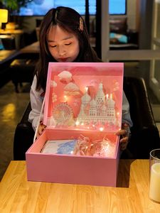 Подарочная коробка для подарков на день рождения в подарочной упаковке бесплатно для мальчиков в стиле пустая коробка для бумажных пакетов цветочная коробка.