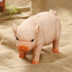 Dekorativa föremål Figurer Simulering Pig Piggy Bank Stor Hem Söt hem vardagsrum Dekoration 230616