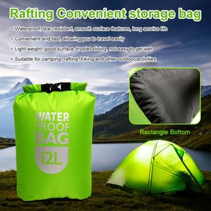 Borse da esterno 6L 12L 24L Borsa asciutta impermeabile Pack Sacco Nuoto Rafting Kayak Fiume Trekking Galleggiante Vela Nautica Resistenza all'acqua 230617