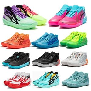 Lamelo boll mb 02 basketskor män mb.02 2 Honeycomb Phoenix Phenom Flare Lunar New Year Jade Blue 2023 Man Trainers Sneakers