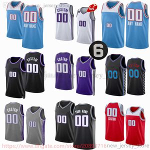 Anpassad ny tryckt basket Malik Monk Jersey 3 Terence Davis 25 Alex Len Kevin Huerter Trey Lyles Chimezie Metu Neemias Queta Keon Ellis Jerseys 6 Patch