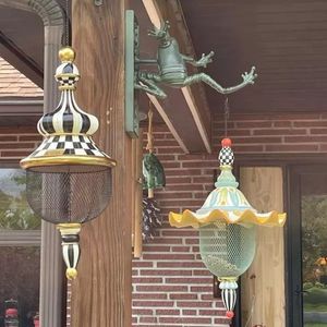 Garden Decorations Pendant Bird Feeder Bird Feeders For Outdoors Hanging Squirrel Proof Wild Birds Birdhouse Decor Garden Yard Feeding Decoration 230616