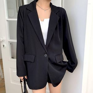Женские костюмы onsozkdg Office Ladies Blazer Jacket для женщин с надрезанным воротником с одним пуговицами повседневная винтажная винтаж