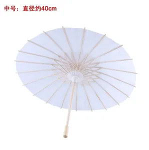 Brudbröllopsparasoler Vit papper paraplyer kinesiska mini hantverk paraply 4 diameter bröllop paraplyer för grossist 20 30 40 60 cm