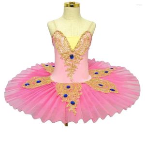 Scena noszona różowa baletowa spódnica titu sukienka profesjonalna łabędź jezioro balerina naleśnik dorosły dziewczynki dla dzieci kostium tańca
