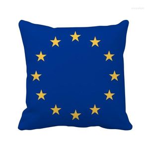 Kudde EU National Flag Europe Country Throw Square Cover