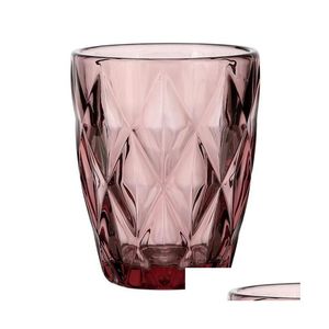 Vinglasglasögon Colorf Glass Emfnaced Cup Retro Värmebeständigt vatten Kreativt whisky te rak dryck mugg för fest 052305 Drop Deli DHGTA