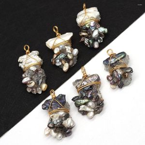 Pendant Necklaces Natural Freshwater Pearl Irregular 22-48mm Charm Crushed Winding DIY Necklace Earrings Fashion Jewelry Accessories