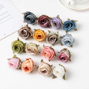 Getrocknete Blumen, 10 Stück, künstliche Weihnachtsdekorationen für Zuhause, Hochzeit, Brautaccessoires, Ausverkauf, Seidenrosen, künstliche Pflanzen