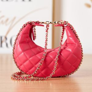 Kuzu derisi küçük alışveriş merkezi hobo çanta tasarımcısı yarım ay çantası 10a lüks crossbody çantaları kutu c036 ile