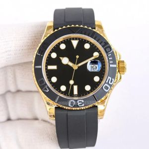 Herrenuhr, blaues Zifferblatt, Ice-Out-Uhren, Jason007, goldene Herrenuhren, Yachtmaster II, Diamant-Luxus-mechanische Armbanduhr, 44 mm Automatikwerk, Top-Marke, hohe Rolle, 01