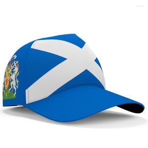 Ball Caps İskoçya Beyzbol 3D Özel Yapım İsim Takım Logosu İskoç Şapkalar İskoçlar Ülke Seyahat Alba Nation Britain Flag Headgear