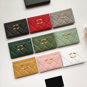 Women Designer Wallet High Quality Channel Wallets Fashion محفظة محفظة مصغرة مصغرة كافيار بطاقة الجلد حزمة محفظة محفظة بطاقات قصيرة الحامل الرمز البريدي