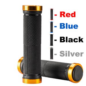 Bike Handlebars Components PE Rubber MTB Grips Alloy Cuffs Bilateral Lock Bicycle Handle Grip Antiskid Cycling Handlebar Sleeve BMX Accessories 230617