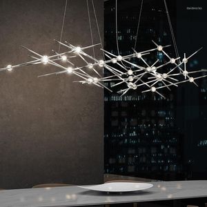 Hängslampor Simig Lighting Dream Star Sky Minimalist Chrome Chandelier Modern Club Art Creative Wedding Party