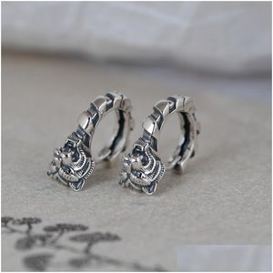 Charm 2021 Trend 925 Women Jewelry Unusual Tiger Head Stud Brincos Vintage Style Thai Sier Gifts For Girl Drop Delivery Dhgarden Dhwuw