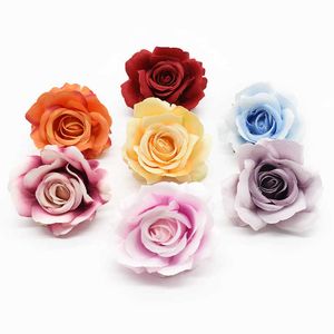 Dried Flowers Artificial Silk Roses Home Decoration Accessories Wedding Scrapbook Candy Box Arrangement Diy Brooch Christmas