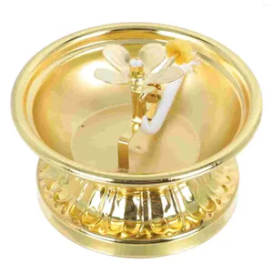 Candle Holders Ghee Lamp Holder Alloy Oil Base Butter Stand Tealight Altar Supplies Exquisite Temple