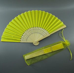 Personalized Print Engrave Wedding Favor Silk Fan Customized Name Cloth Hand Fan Gift