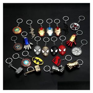 Nyckelringar 10st Metal Keychain Mask Toys Car Pendent High Grade Women Bag Jewelry Men HJ249 Drop Delivery DHGEW
