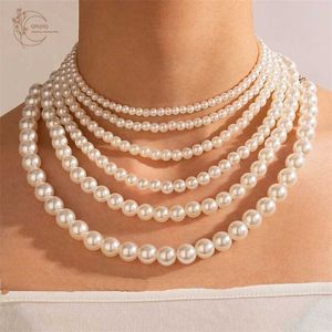 Collane di perline 4 6 8 10 12mm Perline Moda Vetro Imitazione Collana di perle Uomo Handmade Classico Regalo di gioielli da donna da uomo 230613