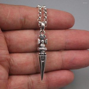 Łańcuchy czyste 925 Sterling Silver Modlitwa Vajra wisior 1.57 