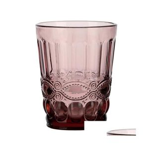 Weingläser, kreatives geprägtes Glas, hitzebeständig, Bierbecher, Zuhause, Büro, Bar, Milch, Saft, Kaffeebecher, Trinken, Drop-Lieferung, Garten-Set, DHSEW