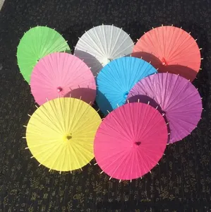 Chinese Japanesepaper Parasol Paper Umbrella For Wedding Bridesmaids Party Favors Summer Sun Shade Kid Size Wholedsale