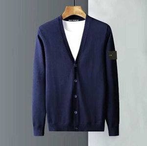 Suéteres de Moda Masculino Designer Cardigan Malhas Mangas Compridas Jaqueta Ilha de Pedra Rua Principal Padrão Bordado Gola Tripulada Malhas Masculino Feminino Primavera Outono