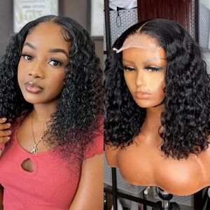 Short Bob Wigs Water Wave Human Hair Lace Front Human Hair Wigs For Women Brazilian Water Wave Frontal Wig Glueless Wigs