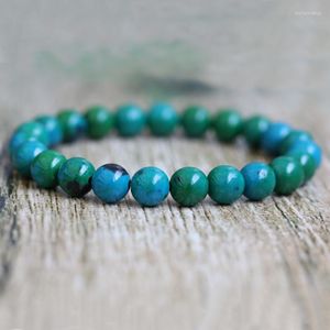 Braccialetti con ciondoli 8mm Minerale naturale Fenice Bracciale con perline di malachite Energia Cristallo Aura Pietre curative per uomini e donne Gioielli Regali