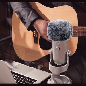 Microfoni Schiuma resistente per microfono antivento blu Maschera antivento Parabrezza in pelliccia Parabrezza per microfono |