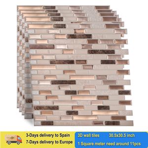 Wall Stickers Vividtiles 3D Kitchen Sticker 12*12 inch Big Size Tile Strong Adhesive Peel And Stick Backsplash Tiles 230616