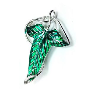 Stift broscher mode smycken blad brosch gröna blad stift vintage presenttillbehör Lord of Rings Leaf Broochgift Fashion Jewelry 230616