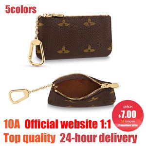 6 Colors M62650 Card Holders Coin Purses Wallet Chain Zipper Credit Card Cardholder Lady Mens Key Wallets S Designer Mini Genuine Leather