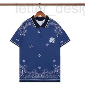 Polos Polos Designer Modna Summer Slim Bandanna Bandanna Print Men Polo Shirt Tee Mens Ubrania Bmez