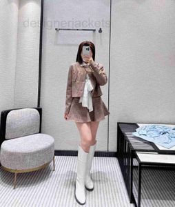 Two Piece Dress Designer 2023 Spring Women's Two Piece Sets new autumn winter fashion jacket short skirt sexy suit casual spring women coat birthday gift 8YEO