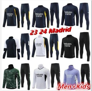 2023 2024 Real Madrid tracksuit 22 23 mans Half pulled Long Sleeves football training suit jogging kits Men kids soccer football.