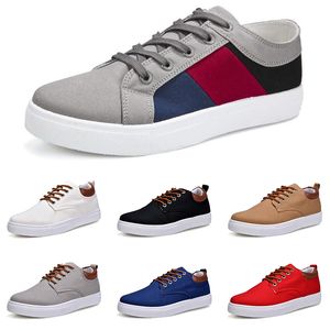 Casual skor män kvinnor grå dimma vit svart röd grå khaki herr tränare utomhus sport sneakers storlek 40-47 color59