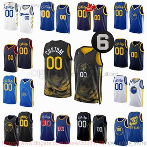 Wydrukowane na zamówienie koszulki koszykówki nowego sezonu 7 Patrick Baldwin Jonathan Kuminga Stephen Curry Klay Thompson 2 Ryan Rollins Jerseys 6 Patch