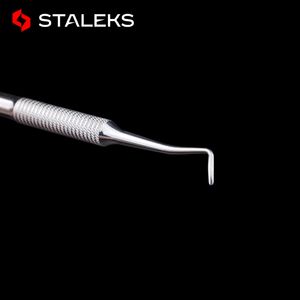 Cuticle Pushers 1pc STALEKS Stainless Steel EXPERT 20-2 Dual-ended Groove Clean Cuticle Pusher Nail Correction Lifter Remove Nail Dead Skin Tool 230616