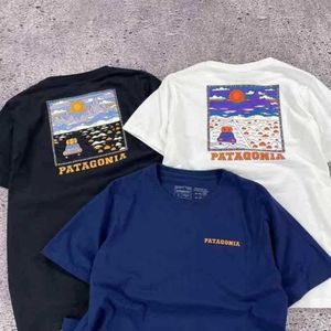 メンズTシャツデザイナーTシャツアメリカンレトロアウトドアバタバックサンセット印刷高速乾燥綿カップルjhjovuuxxk58