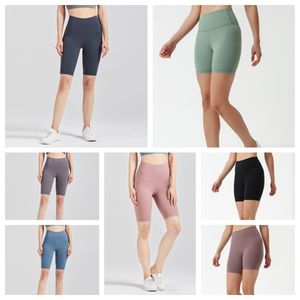 Shorts mais recentes da moda, shorts essenciais de motociclista para mulheres, cintura alta, treino, compressão, yoga, amanteigado e macio