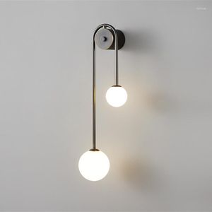 Lampa ścienna nowoczesne szklane szklane lampy do salonu nocne loft oświetlenie nordyc