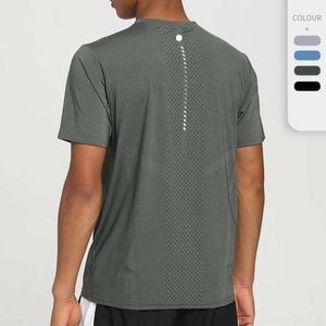 2024 ll citroner skjortor utomhus luls män ny fiess gym fotboll fotboll mesh tillbaka sport snabb torr t-shirt mager man